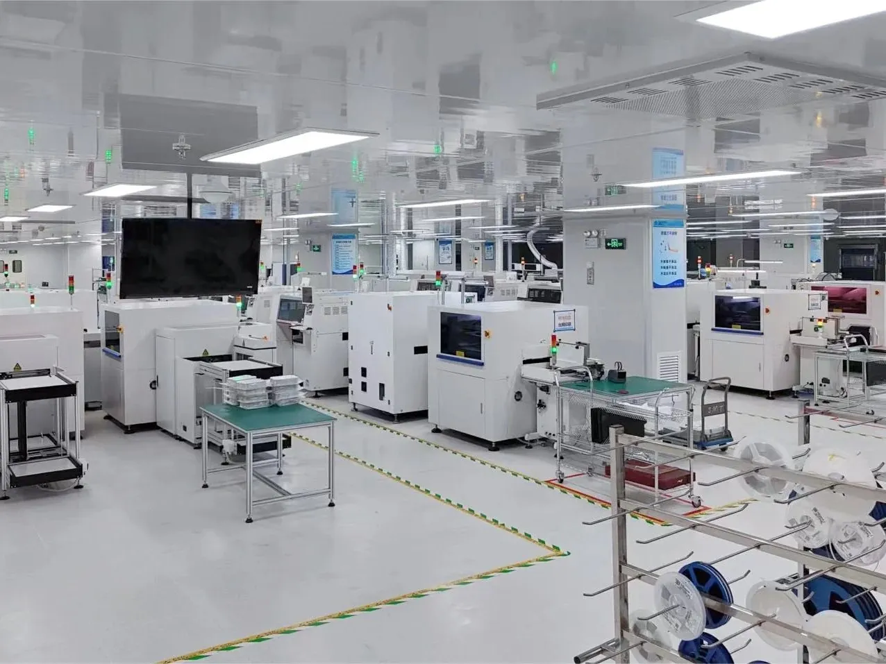 SMT line in the cleanroom